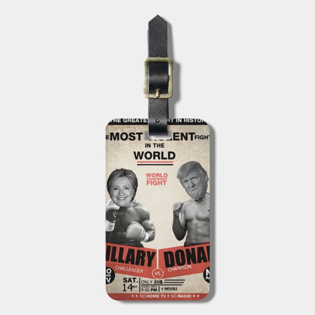 Hillary Clinton vs. Donald Trump 2016 Luggage Tag (Front Vertical)