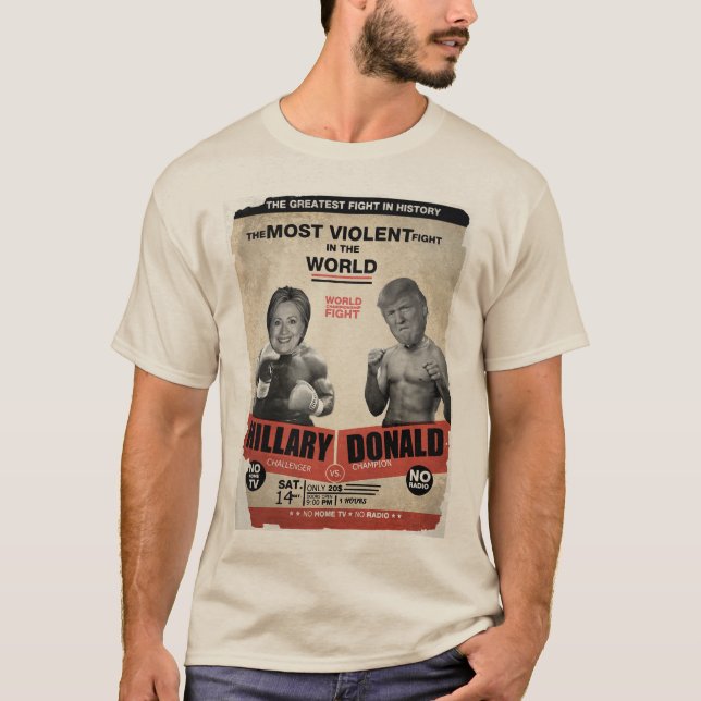 Hillary Clinton vs Donald Trump T-shirt Funny (Front)