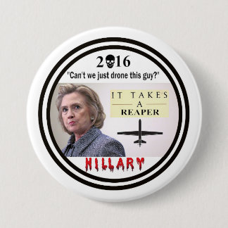 Hillary Clinton: War Criminal 7.5 Cm Round Badge