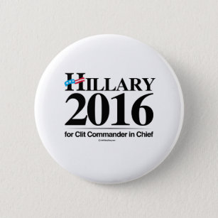 Hillary for C lit Commander 6 Cm Round Badge