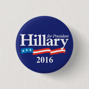Hillary for President 2016 3 Cm Round Badge