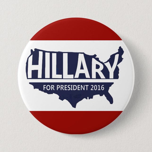 Hillary for President 2016 7.5 Cm Round Badge (Front)