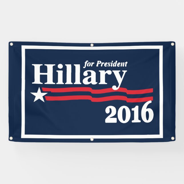 Hillary For President 2016 Banner (Horizontal)