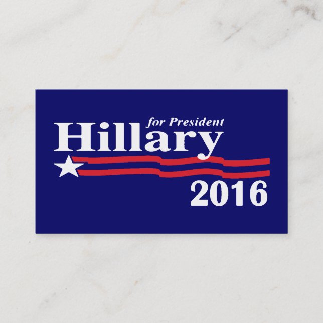 Hillary for President 2016 Business Cards (Front)