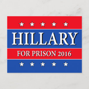 "HILLARY FOR PRISON 2016" POSTCARD