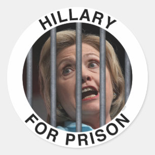 Hillary for Prison Classic Round Sticker
