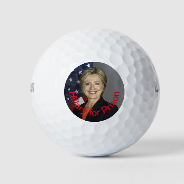 Hillary for Prison Golf Balls (Front)