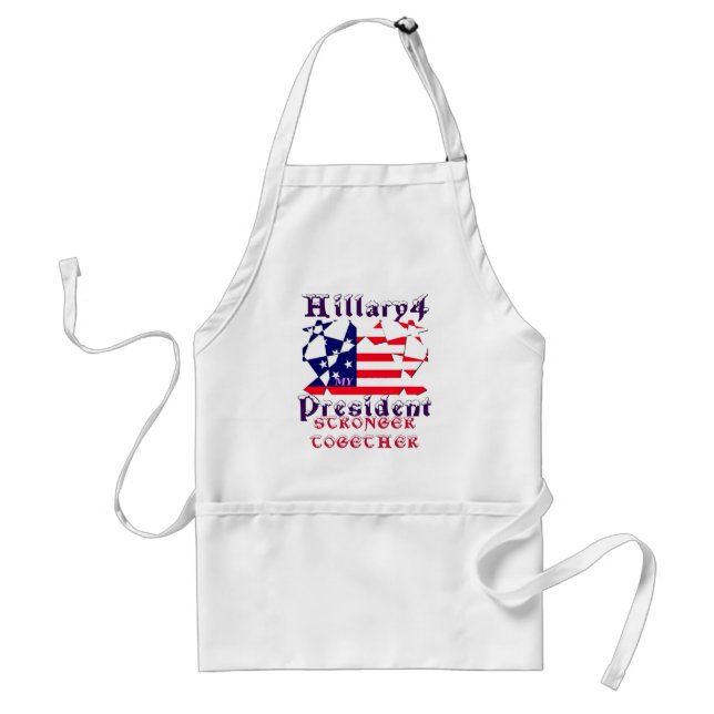 Hillary For USA President We are Stronger Together Standard Apron (Front)