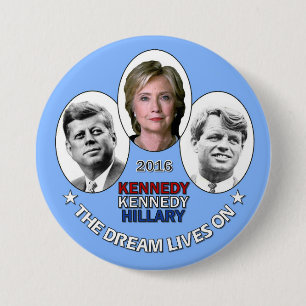 Hillary, JFK & RFK 7.5 Cm Round Badge