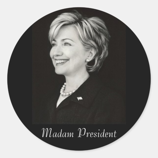 Hillary Madam President Sticker (Front)