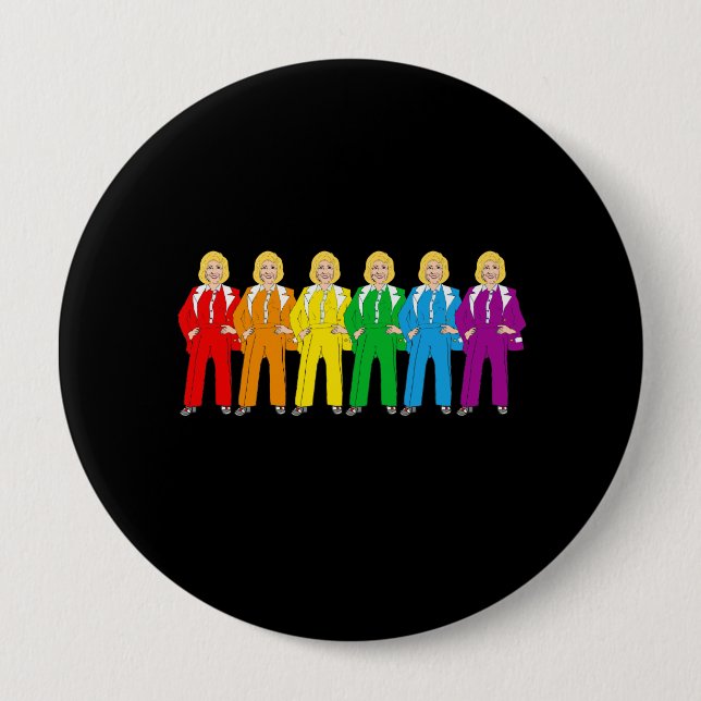 Hillary Pantsuit Pride - 10 Cm Round Badge (Front)