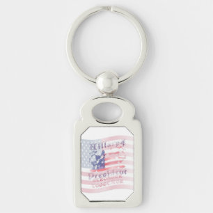 Hillary political presidential campaign custom USA Key Ring