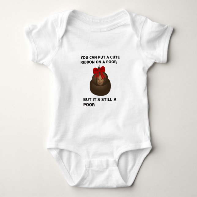 Hillary Poop Baby Bodysuit (Front)