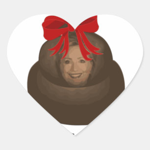 Hillary Poop Heart Sticker