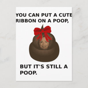 Hillary Poop Postcard