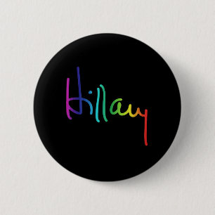 Hillary Pride Rainbow -.png 6 Cm Round Badge