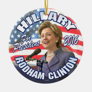 Hillary Rodham Clinton 2016 Ceramic Tree Decoration