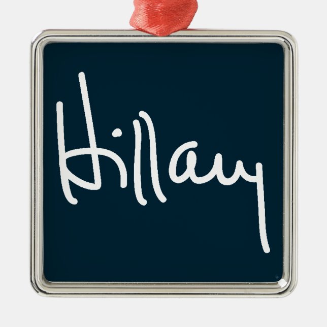 Hillary Signature Metal Tree Decoration (Front)