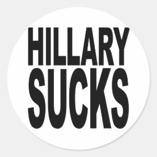 Hillary Sucks Classic Round Sticker