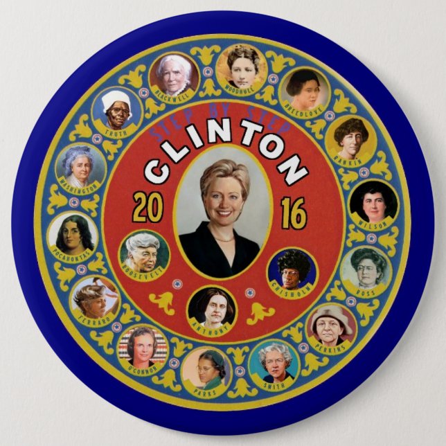 Hillary: The First Woman President 6 Cm Round Badge (Front)