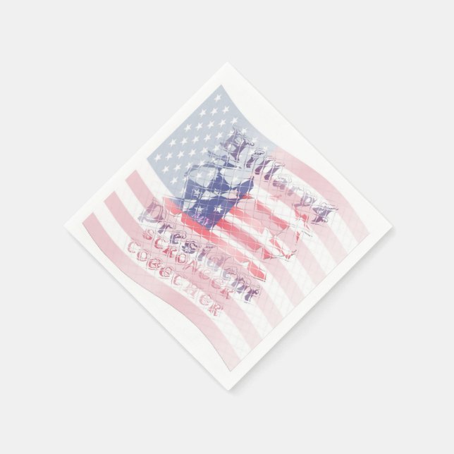 Hillary USA Flag Country Napkins (Corner)