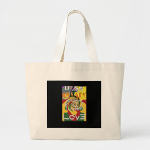 Hillary USA President Stronger Together red golden Large Tote Bag