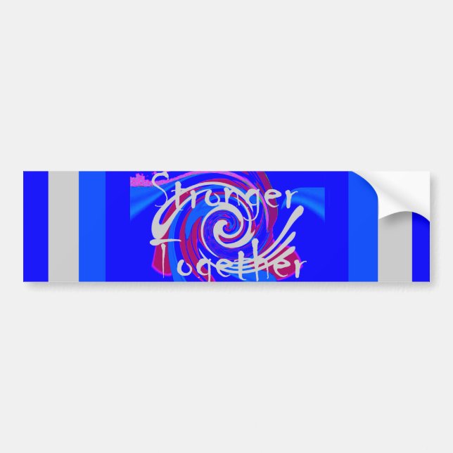 Hillary USA President Stronger Together spirit Bumper Sticker (Front)