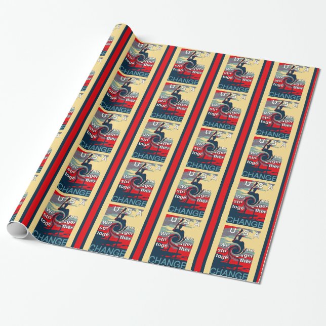 Hillary USA we are stronger together Wrapping Paper (Unrolled)