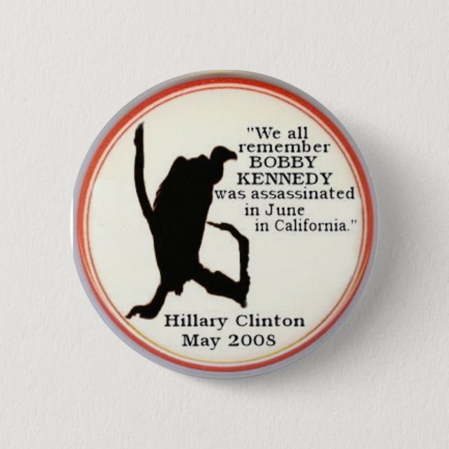 Hillary Vulture sillhouette Button (Front)