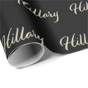 Hillary white Handwriting Gift Paper
