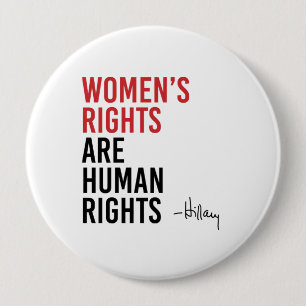 Hillary - Women's Rights are Human Rights - 10 Cm Round Badge
