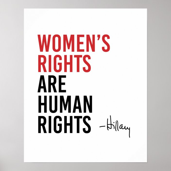 Hillary Womens Rights Are Human Rights Poster Uk