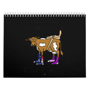 Hillbilly Motorcycle Funny Cow Gift For Bikers Calendar