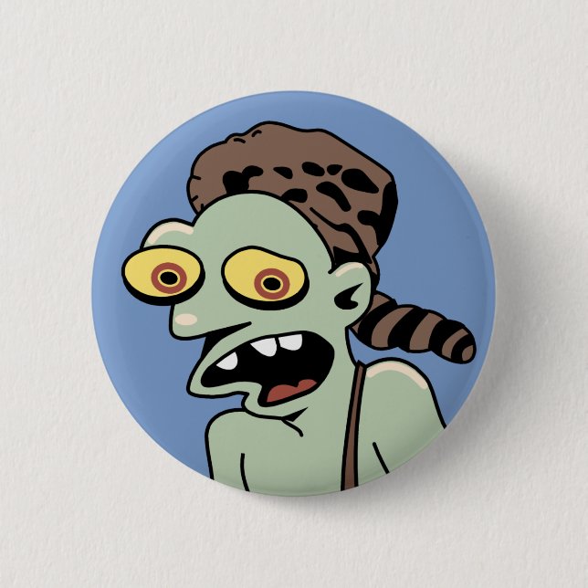 Hillbilly Zombie 6 Cm Round Badge (Front)