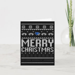 Hilliard Bradley Jaguars Logo Merry Christmas Ugly Card