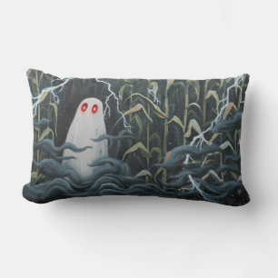 hilling Haunted Cornfield Ghost & Lightning Throw  Lumbar Cushion