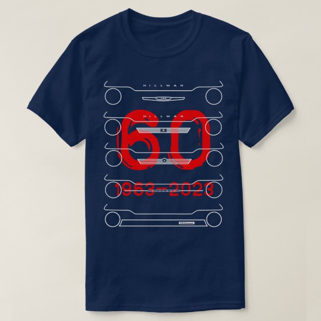Hillman Imp classic British evolution white outlin T-Shirt (Design Front)