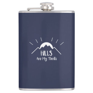 Hills Are My Thrills Hip Flask