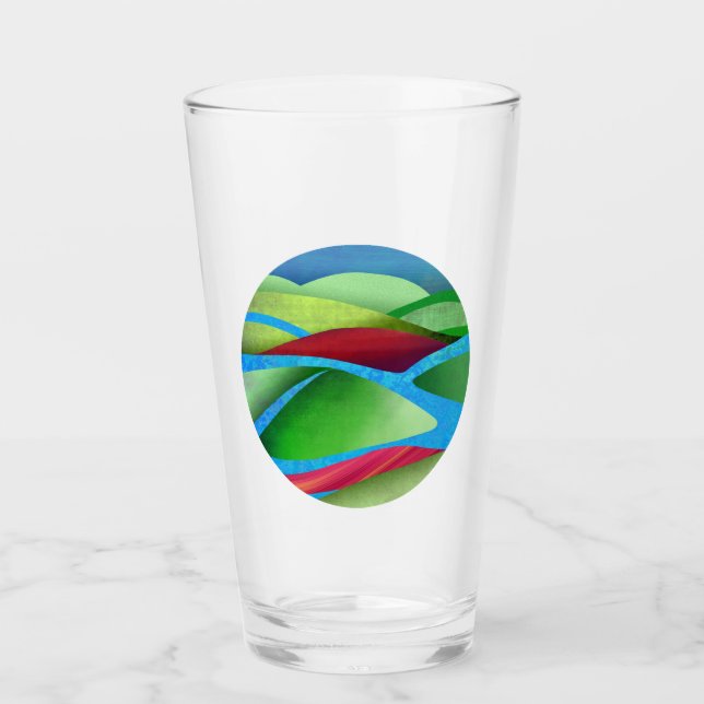 Hills On Ice Glass (Front)