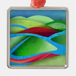 Hills On Ice Metal Tree Decoration