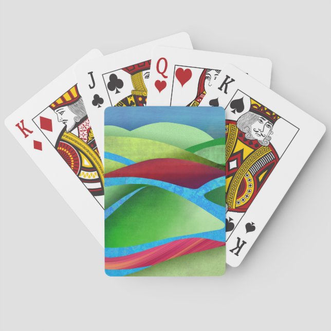 Hills On Ice Playing Cards (Back)