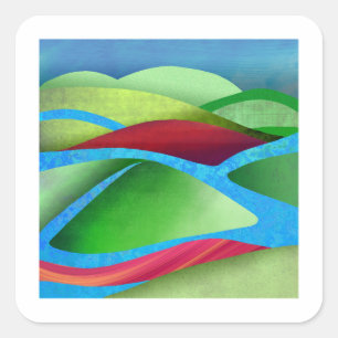 Hills On Ice Square Sticker