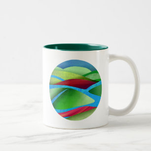 Hills On Ice Two-Tone Coffee Mug