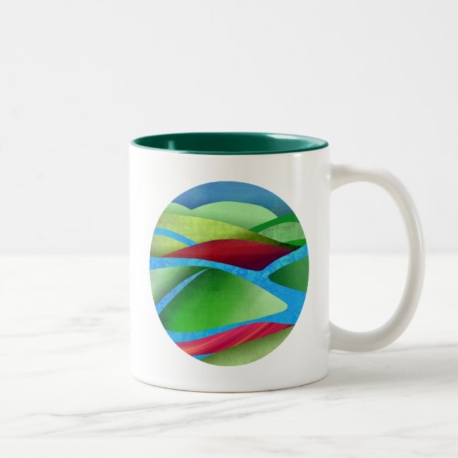 Hills On Ice Two-Tone Coffee Mug (Right)