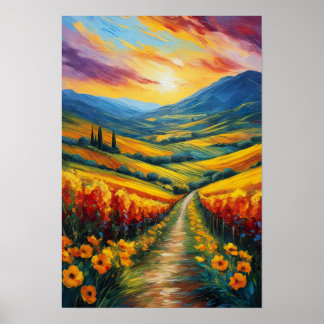 Hill's Radiance, Blanket of flowers. Poster