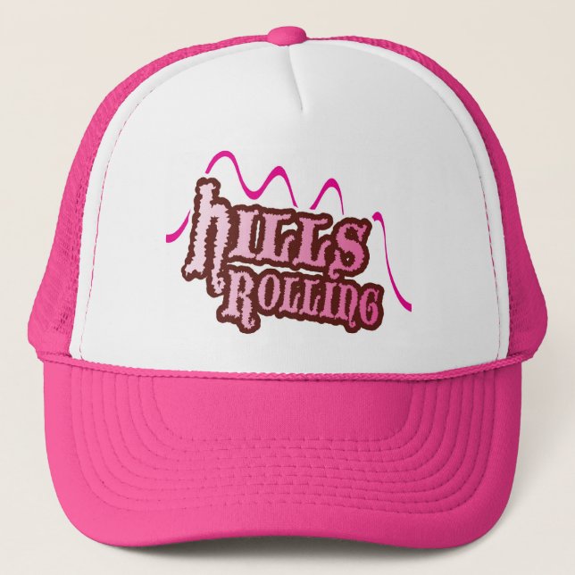 Hills Rolling - Trucker Hat in PINK (Front)