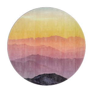 Hills Scenery Rainbow colours Cutting Board
