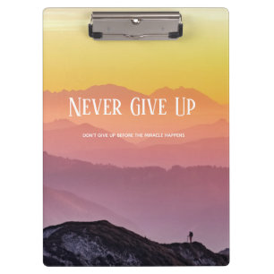 Hills Scenery Rainbow colours Motivation Quote Clipboard