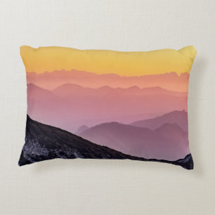 Hills Scenery Rainbow colours Motivation Quote Decorative Cushion