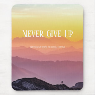 Hills Scenery Rainbow colours Motivation Quote Mouse Mat
